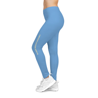 Blue Graphic Women's Leggings Cream Ript Wear