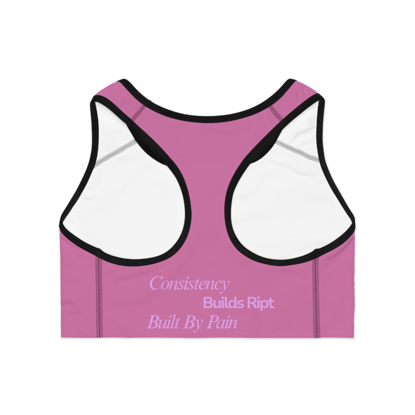 Wear Pink Performance Sports Bra — 'RIPT WEAR' Blue Logo Athletic Crop
