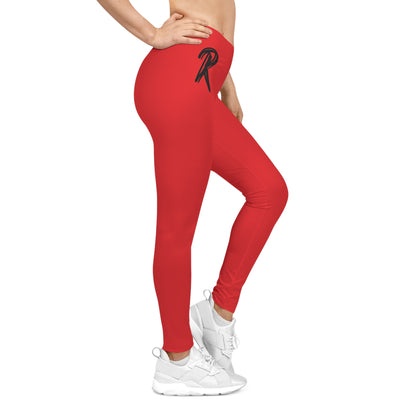 Red Graphic Women's Leggings  Black Ript Wear