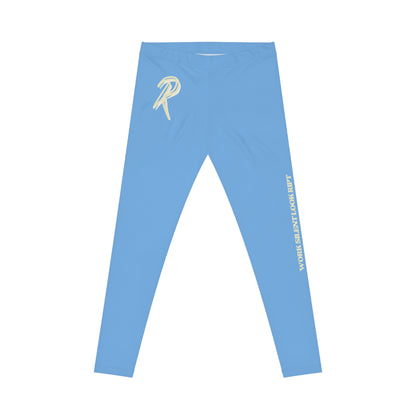 Blue Graphic Women's Leggings Cream Ript Wear