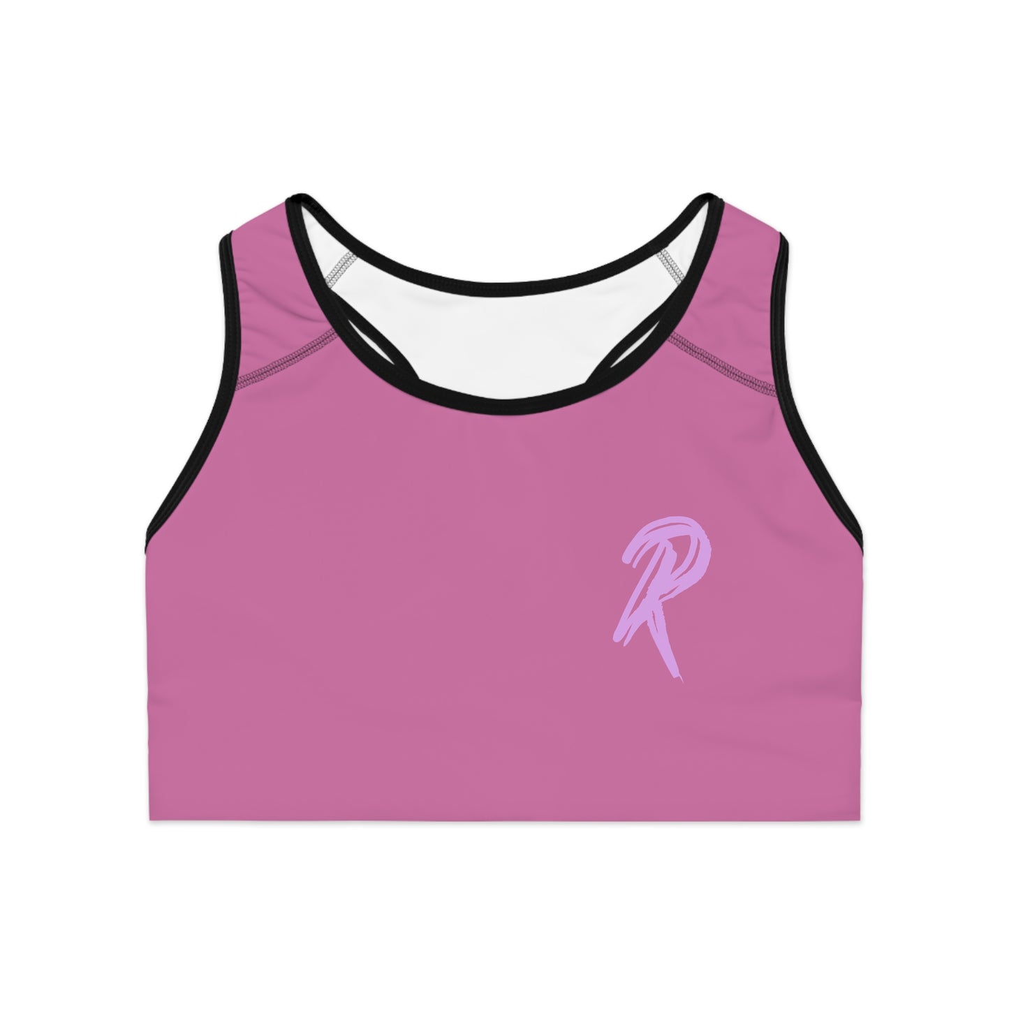 Wear Pink Performance Sports Bra — 'RIPT WEAR' Blue Logo Athletic Crop