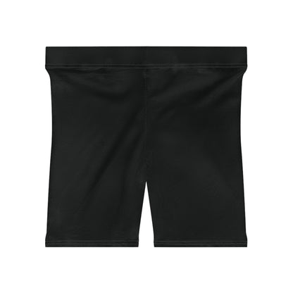 Ript Wear Women's Black Biker Shorts — 'RIPT WEAR' Red Logo Athletic Shorts