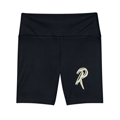 RIPT Logo Women's High-Waist Workout Shorts — Athletic Biker Shorts