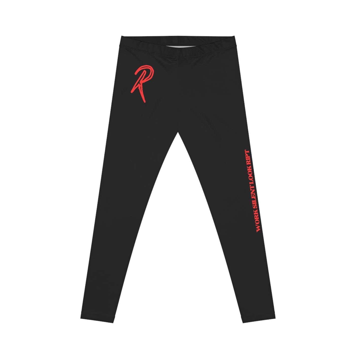 Black Graphic Women's Leggings Red Ript Wear