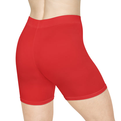 Red Ript Wear Women's Brown Biker Shorts — 'RIPT WEAR' Logo Athletic Shorts