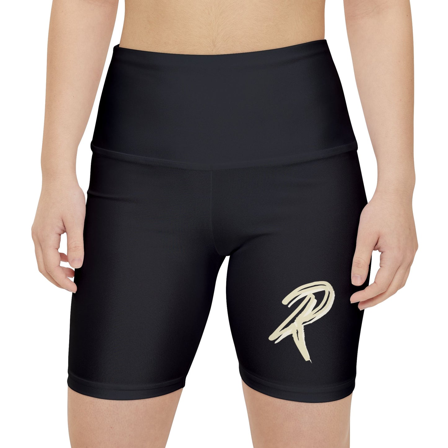 RIPT Logo Women's High-Waist Workout Shorts — Athletic Biker Shorts