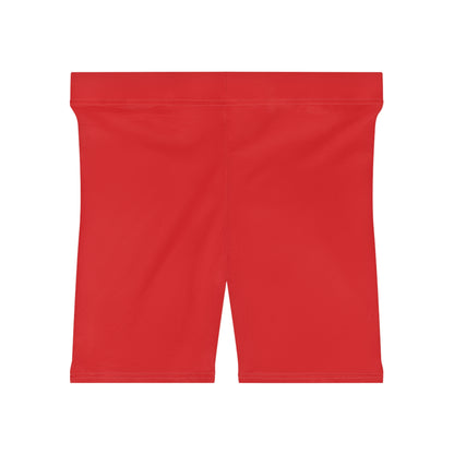 Red Ript Wear Women's Brown Biker Shorts — 'RIPT WEAR' Logo Athletic Shorts
