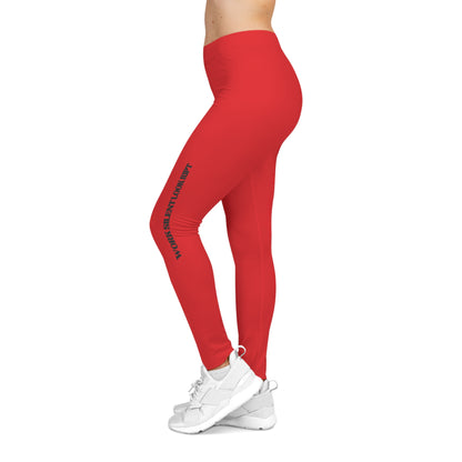 Red Graphic Women's Leggings  Black Ript Wear