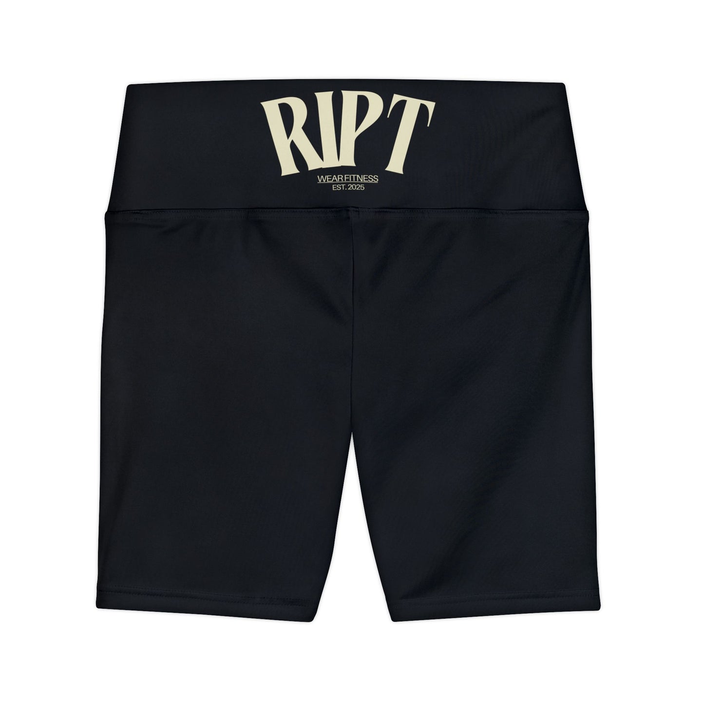 RIPT Logo Women's High-Waist Workout Shorts — Athletic Biker Shorts
