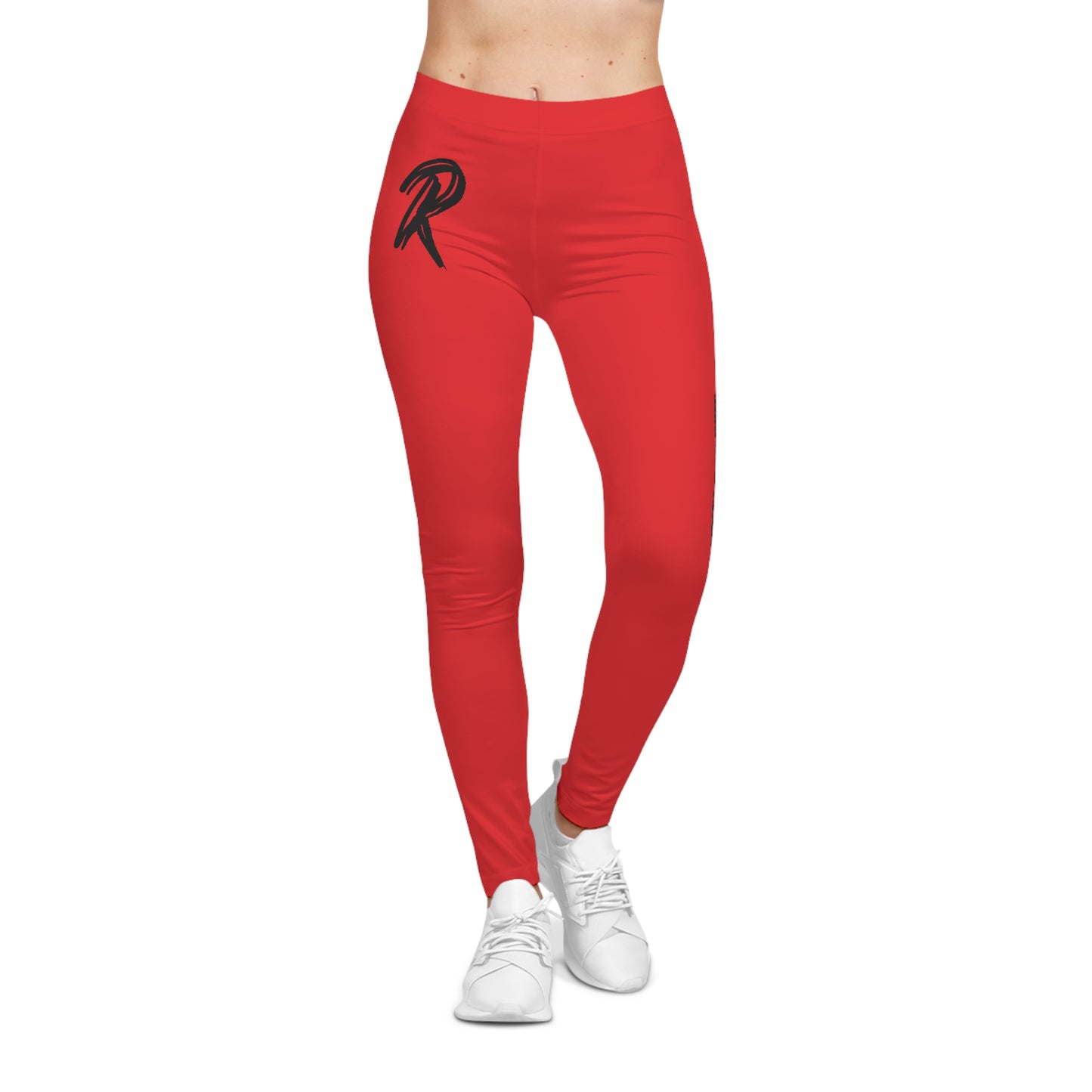 Red Graphic Women's Leggings  Black Ript Wear