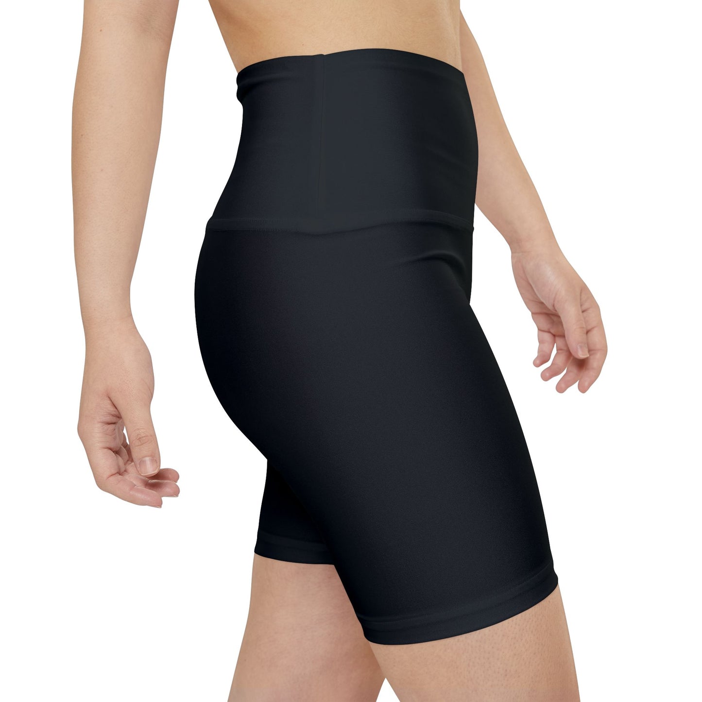 RIPT Logo Women's High-Waist Workout Shorts — Athletic Biker Shorts